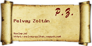 Pelvay Zoltán névjegykártya