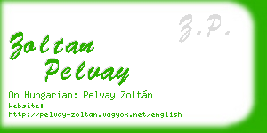 zoltan pelvay business card